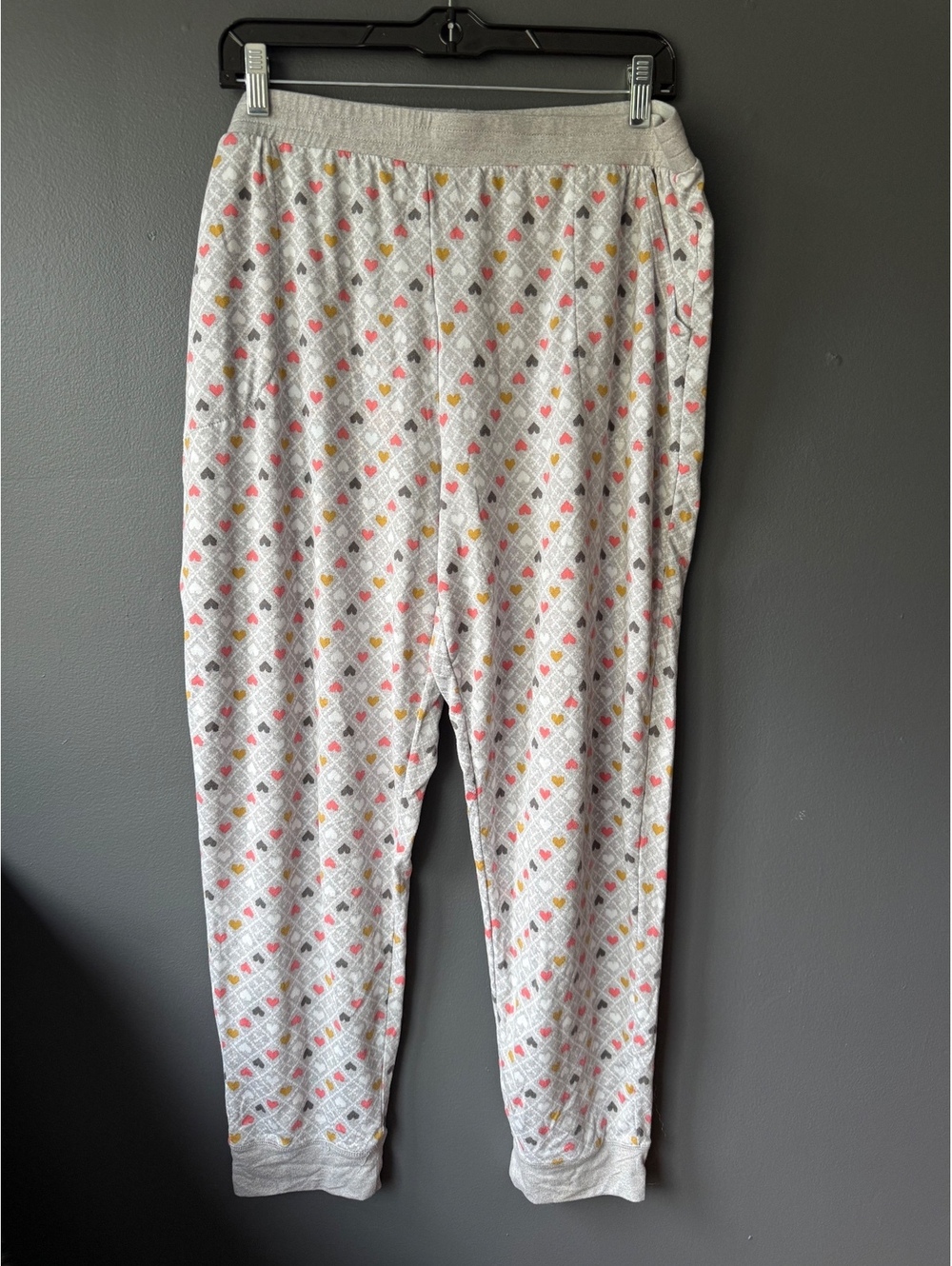 Cuddl Duds XL Lounge Pants with Heart Pattern